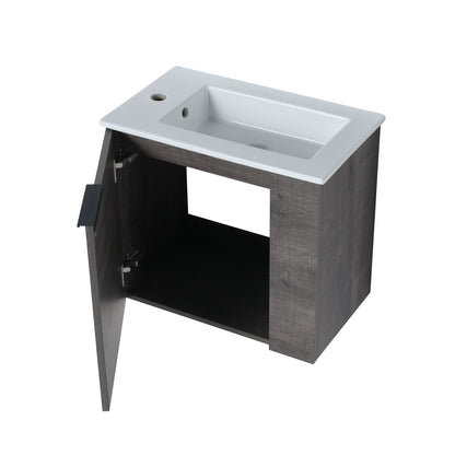 Bathroom Vanity with Sink 22 Inch for Small Bathroom,Floating Bathroom Vanity with Soft Close Door,Small Bathroom Vanity with Sink, 22x13 (KD - Packing) - 1st Choice Furniture Direct