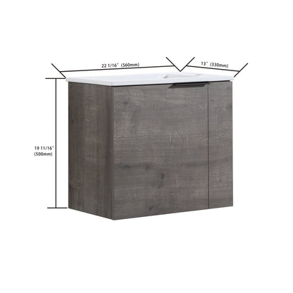 Bathroom Vanity with Sink 22 Inch for Small Bathroom,Floating Bathroom Vanity with Soft Close Door,Small Bathroom Vanity with Sink, 22x13 (KD - Packing) - 1st Choice Furniture Direct