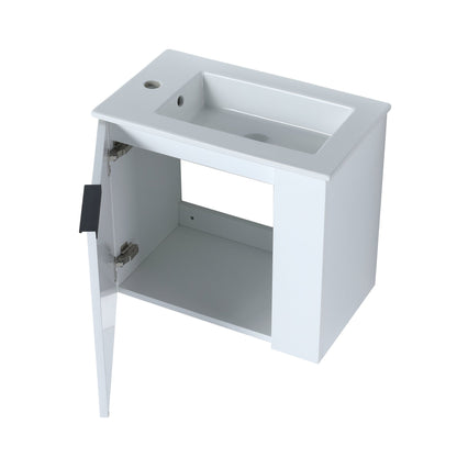 Bathroom Vanity with Sink 22 Inch for Small Bathroom,Floating Bathroom Vanity with Soft Close Door,Small Bathroom Vanity with Sink, 22x13 (KD - Packing) - 1st Choice Furniture Direct
