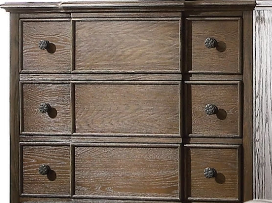 Baudouin Weathered Oak Finish Chest - 1st Choice Furniture Direct