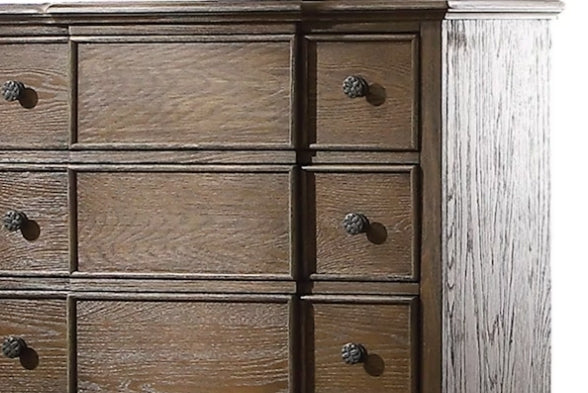 Baudouin Weathered Oak Finish Chest - 1st Choice Furniture Direct