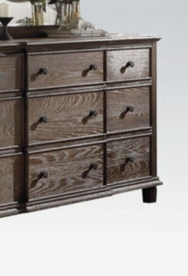 Baudouin Weathered Oak Finish Dresser - 1st Choice Furniture Direct