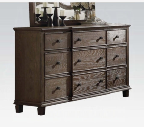 Baudouin Weathered Oak Finish Dresser - 1st Choice Furniture Direct