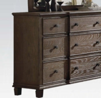 Baudouin Weathered Oak Finish Dresser - 1st Choice Furniture Direct