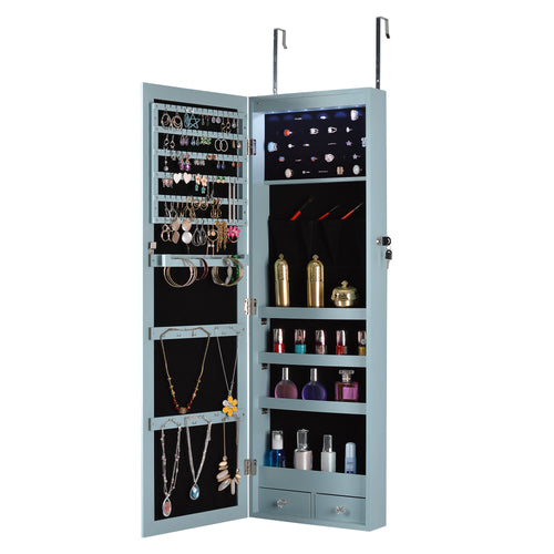 1st Choice Fashion Simple Jewelry Storage Mirror Cabinet With LED Lights