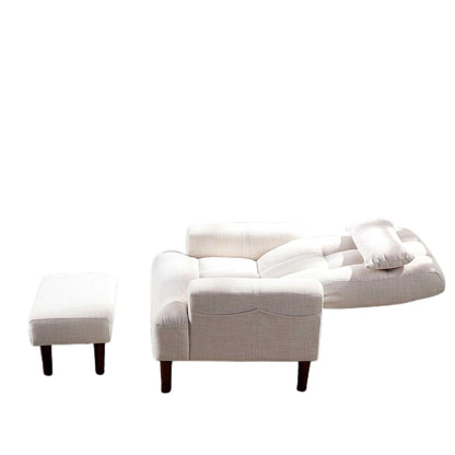 1st Choice Modern Design Cream White Recliner Soft Cozy Sofa Chair