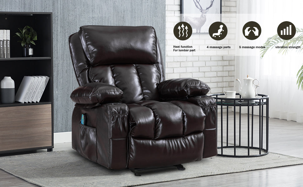 1st Choice Recliner Chair with Rocking Function and Side Pocket