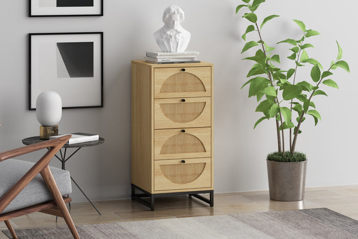 1st Choice Diversified Storage Natural Rattan Cabinet with 4 Drawers