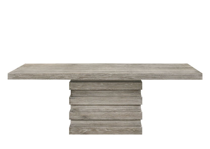 Faustine Salvaged Light Oak Finish Dining Table