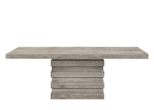 Faustine Salvaged Light Oak Finish Dining Table