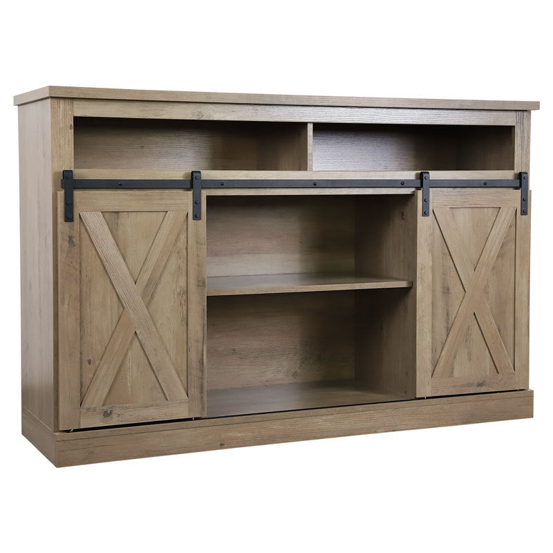 1st Choice TV Stand Sliding Barn Door Farmhouse Wood Entertainment Center