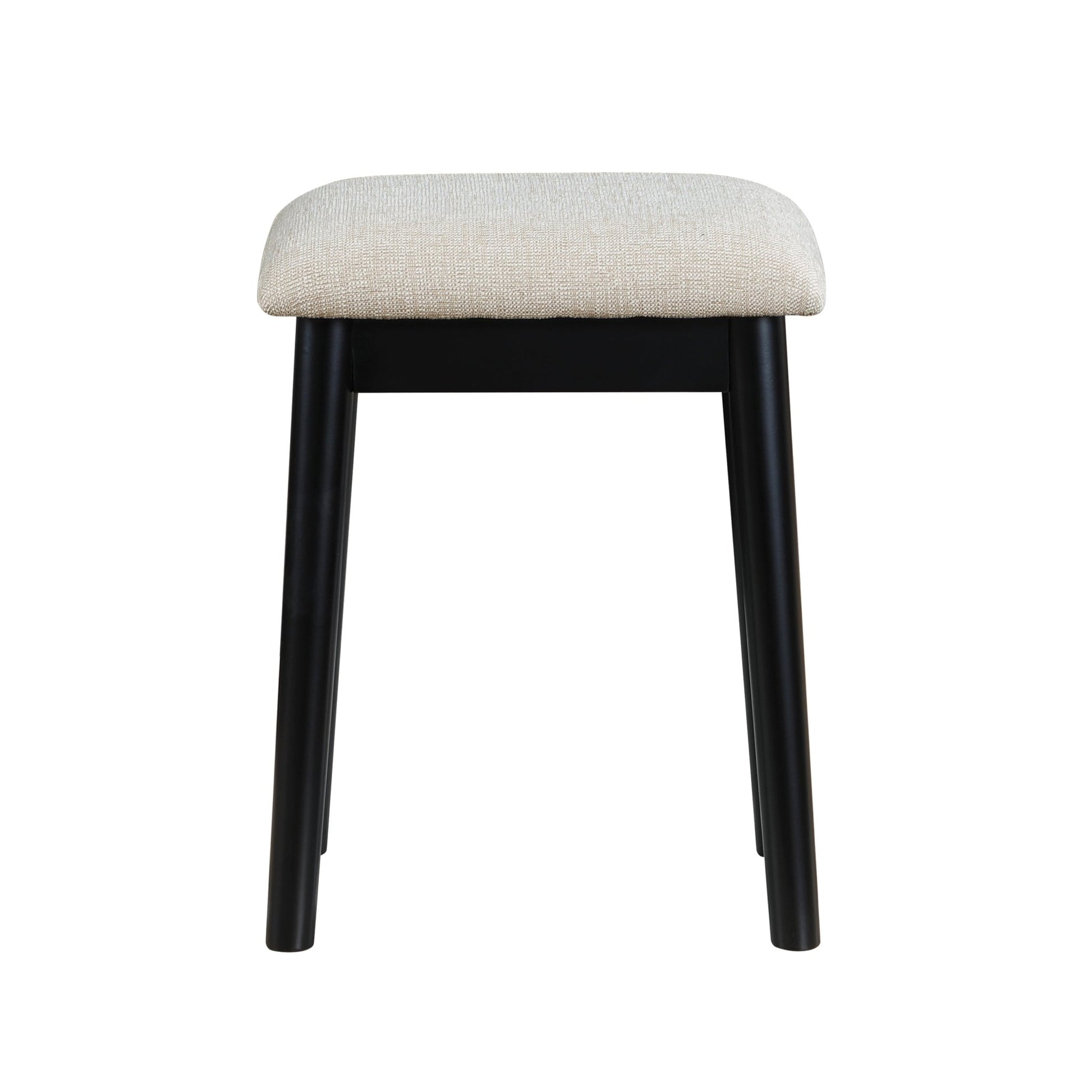 Beautiful Black Finish Vanity Dresser with Mirror and Stool Set Storage Drawers Luxury Furniture 1pc LED Mirror - 1st Choice Furniture Direct