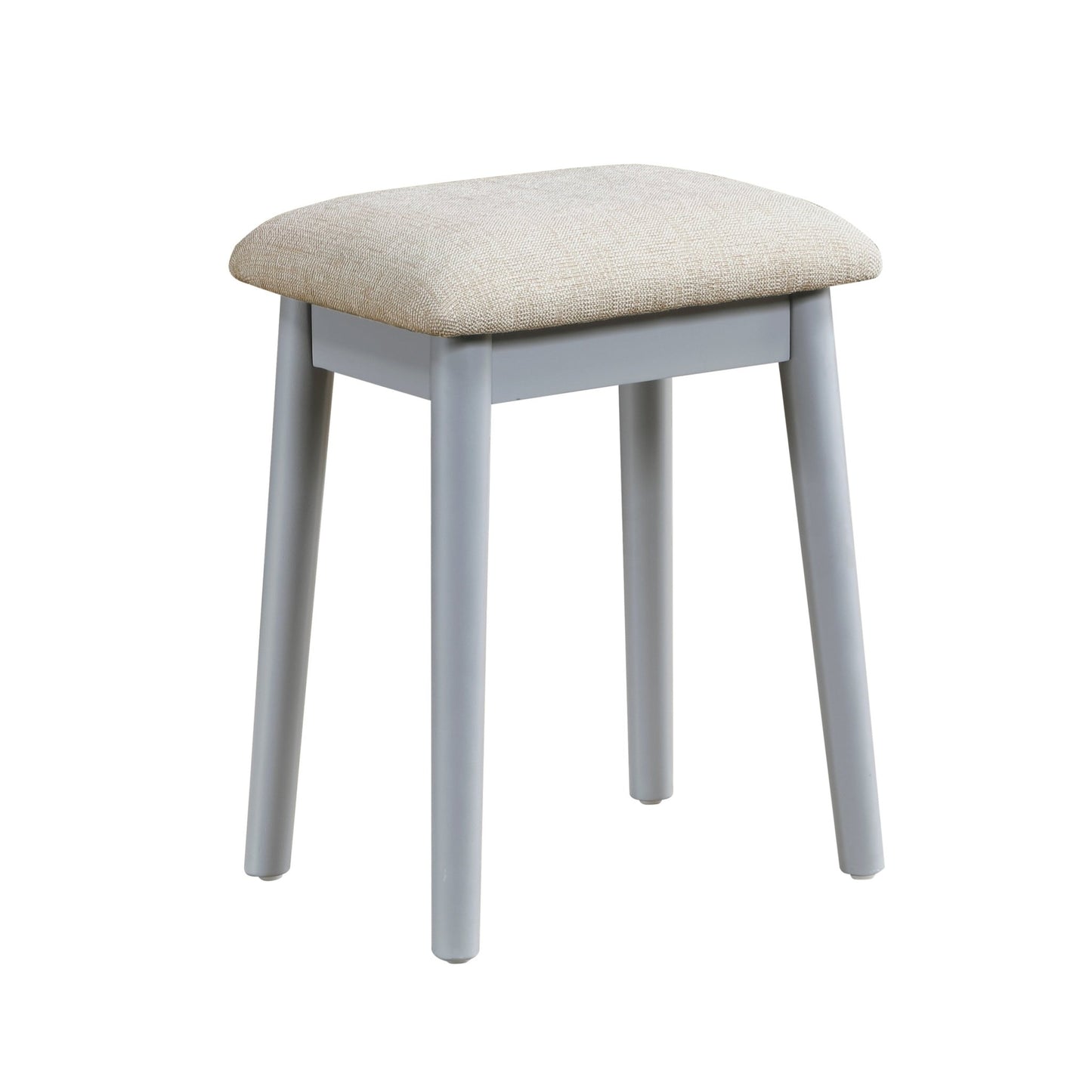 Beautiful Gray Finish Vanity Dresser with Mirror and Stool Set Storage Drawers Luxury Furniture 1pc LED Mirror - 1st Choice Furniture Direct