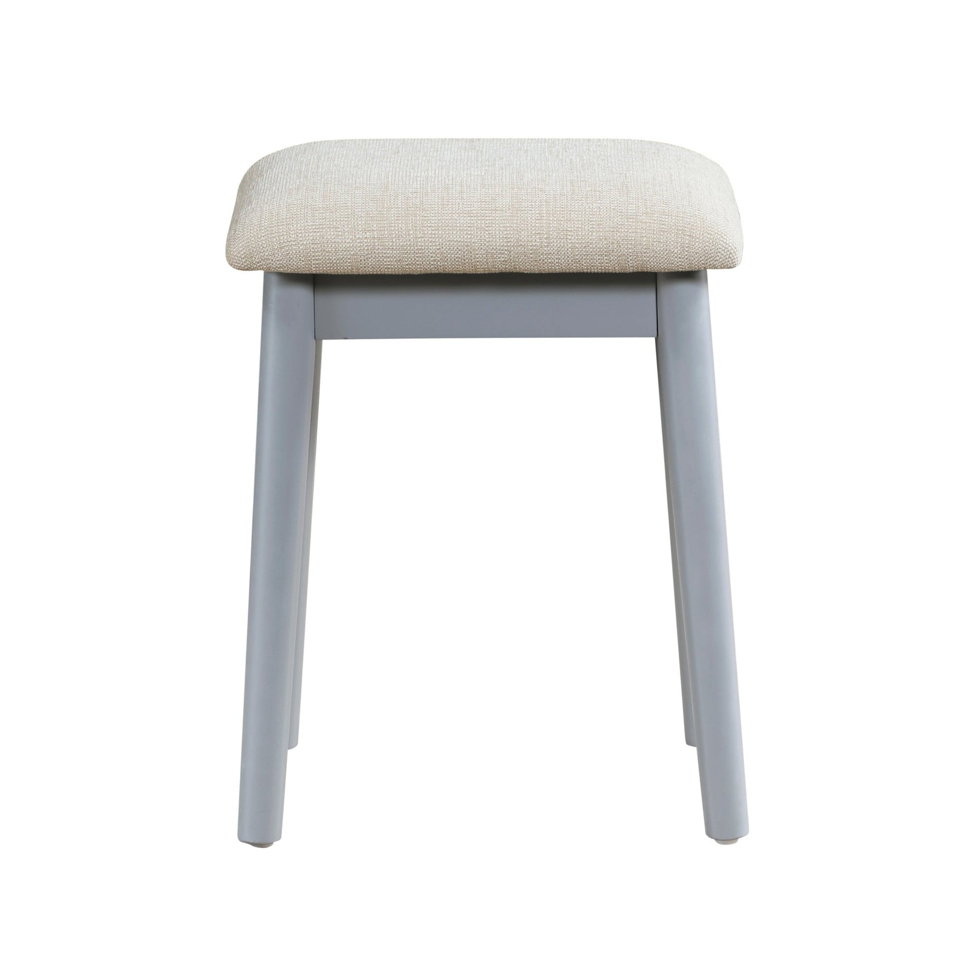 Beautiful Gray Finish Vanity Dresser with Mirror and Stool Set Storage Drawers Luxury Furniture 1pc LED Mirror - 1st Choice Furniture Direct