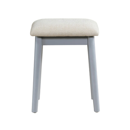 Beautiful Gray Finish Vanity Dresser with Mirror and Stool Set Storage Drawers Luxury Furniture 1pc LED Mirror - 1st Choice Furniture Direct