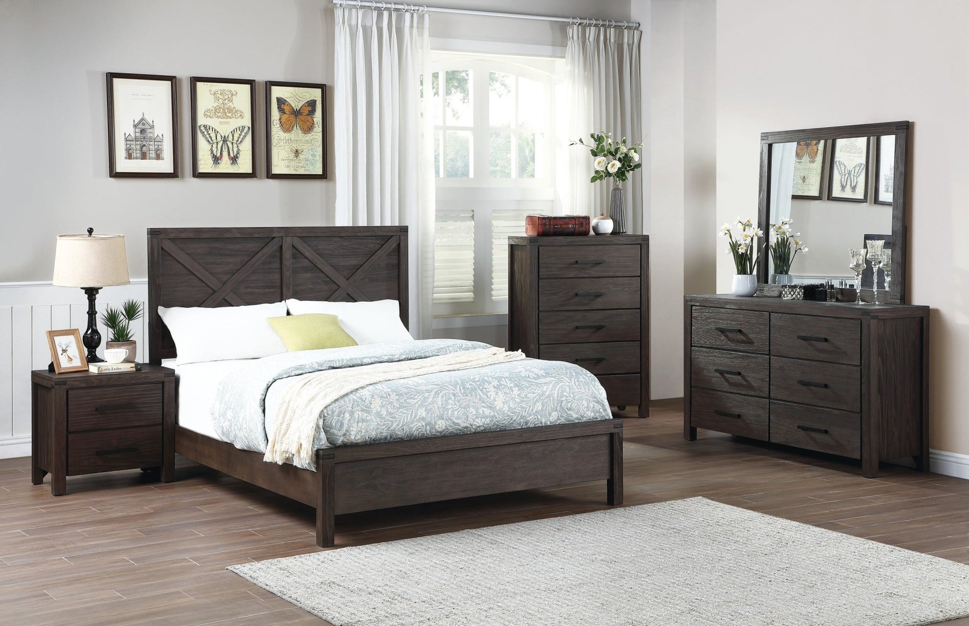Bedroom Furniture Simple Nightstand Drawers Bed Side Table Solidwood - 1st Choice Furniture Direct