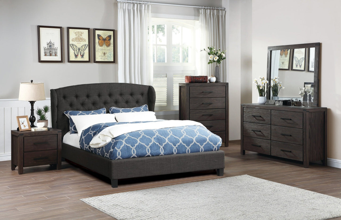Bedroom Furniture Simple Nightstand Drawers Bed Side Table Solidwood - 1st Choice Furniture Direct