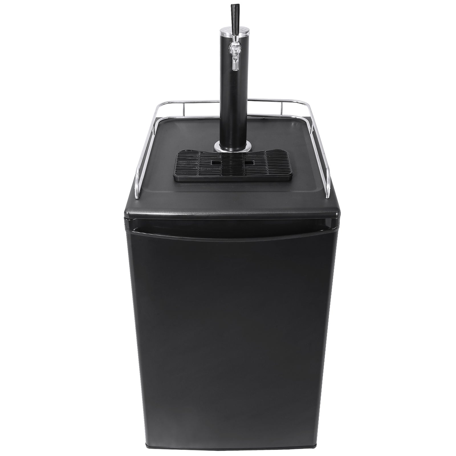 Beer Kegerator, Single Tap Draft Beer Dispenser, Full Size Keg Refrigerator With Shelves, CO2 Cylinder, Drip Tray & Rail, 32°F- 50°F Temperature Control, Holds 1/6, 1/4, 1/2 Barrels, Black - 1st Choice Furniture Direct