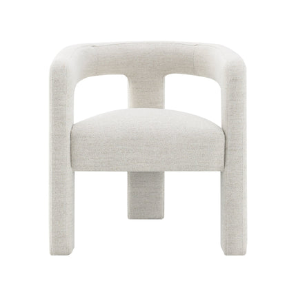 Beige Bouclé Accent Chair with Modern Upholstered Design - 1st Choice Furniture Direct