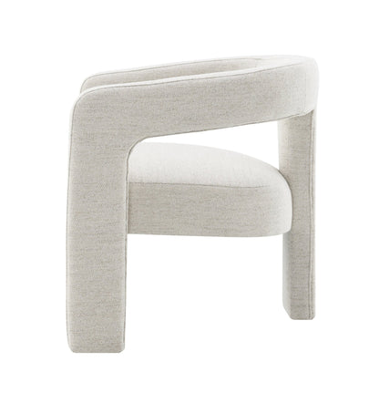 Beige Bouclé Accent Chair with Modern Upholstered Design - 1st Choice Furniture Direct