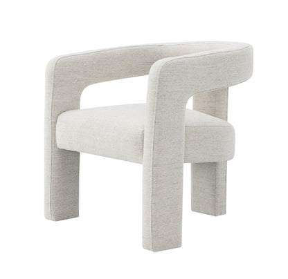Beige Bouclé Accent Chair with Modern Upholstered Design - 1st Choice Furniture Direct