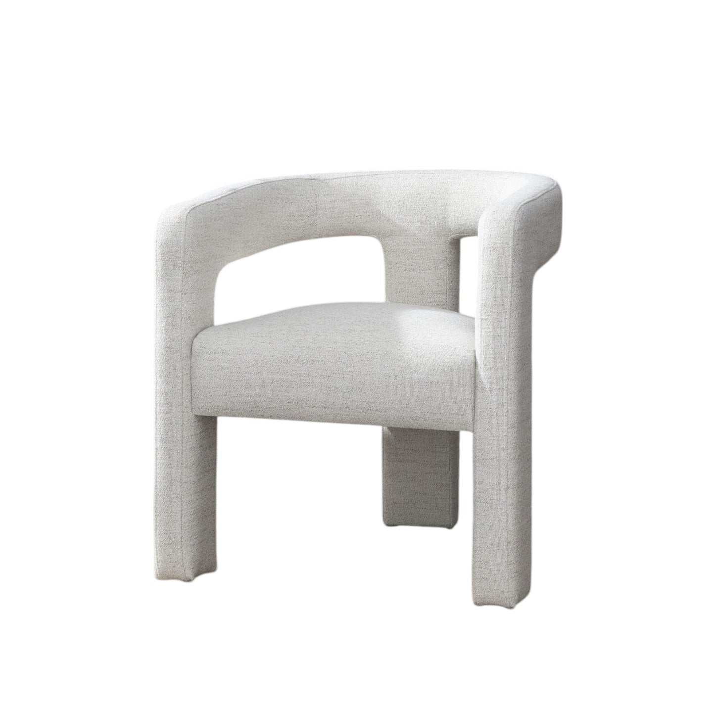 Beige Bouclé Accent Chair with Modern Upholstered Design - 1st Choice Furniture Direct