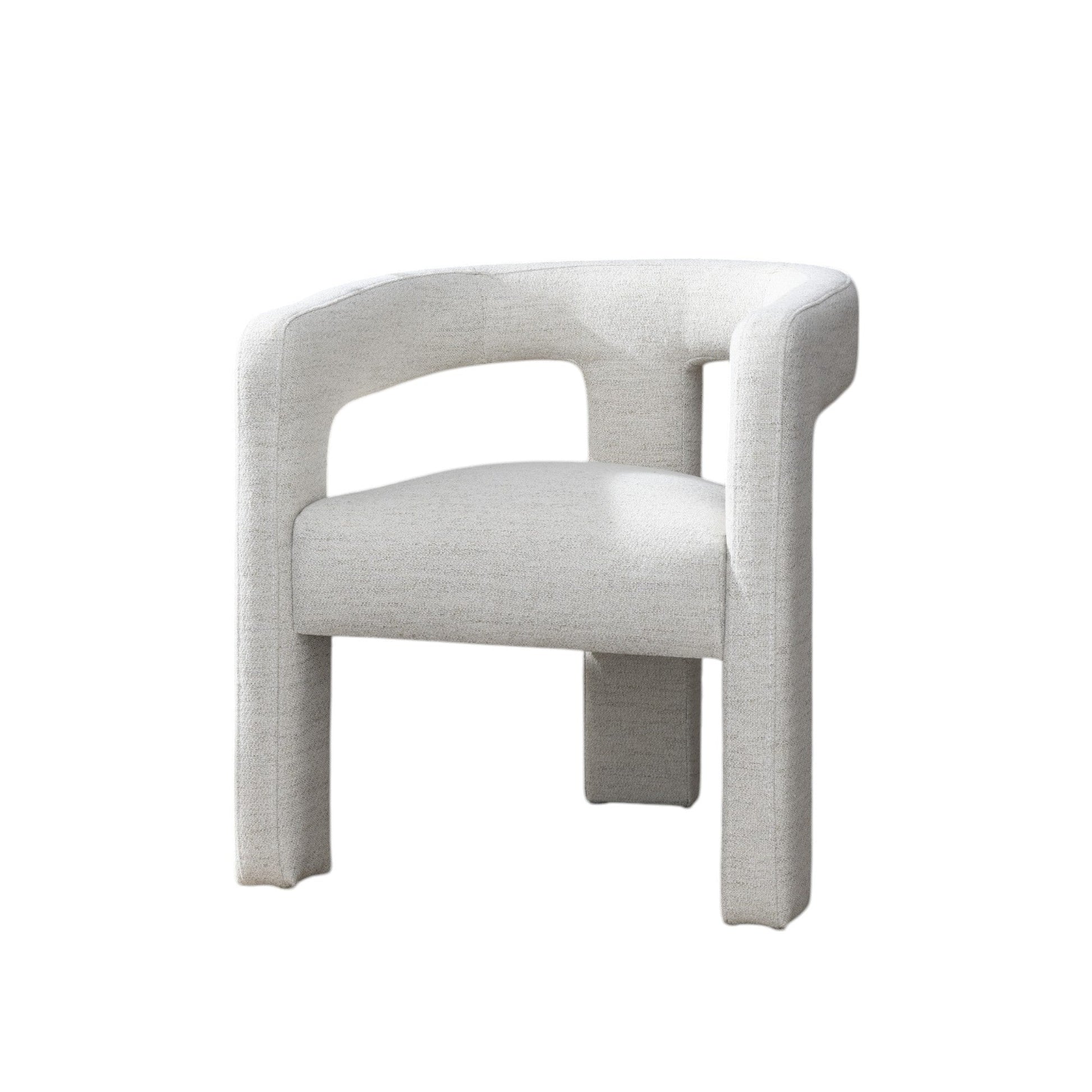 Beige Bouclé Accent Chair with Modern Upholstered Design - 1st Choice Furniture Direct