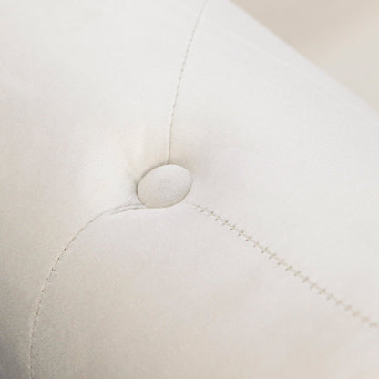 Beige Chaise Lounge Indoor, Velvet Lounge Chair for Bedroom with Storage & Pillow, Modern Upholstered Rolled Arm Chase Lounge for Sleeping with Nailhead Trim for Living Room Bedroom Office - 1st Choice Furniture Direct