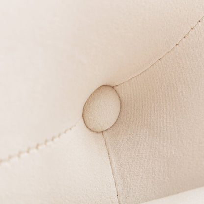 Beige Chaise Lounge Indoor, Velvet Lounge Chair for Bedroom with Storage & Pillow, Modern Upholstered Rolled Arm Chase Lounge for Sleeping with Nailhead Trim for Living Room Bedroom Office - 1st Choice Furniture Direct