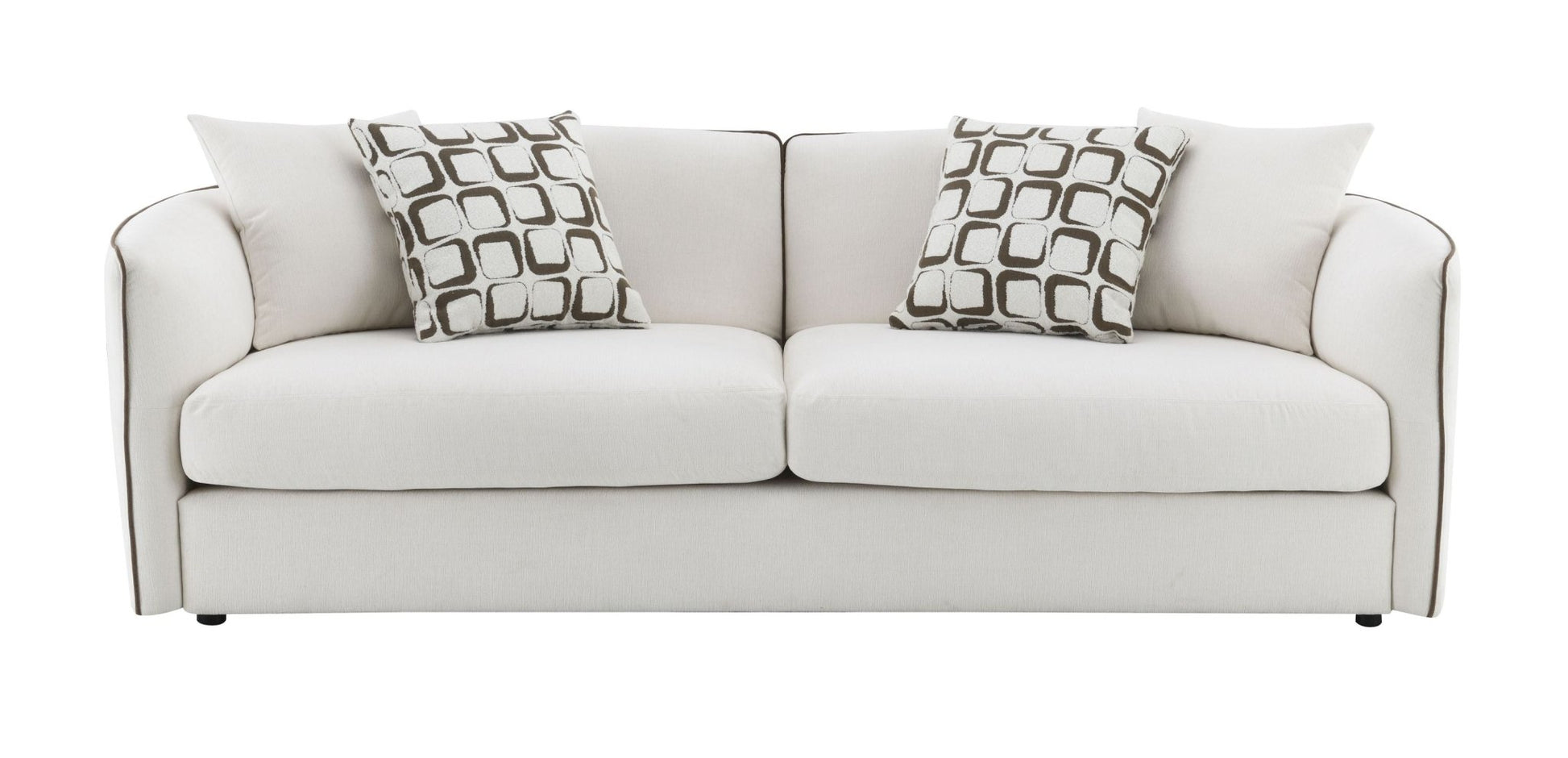 Beige Chenille Loveseat with Removable Cushions - 1st Choice Furniture Direct