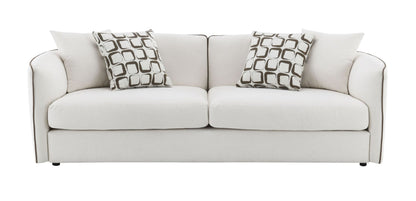 Beige Chenille Loveseat with Removable Cushions - 1st Choice Furniture Direct