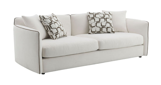 Beige Chenille Loveseat with Removable Cushions - 1st Choice Furniture Direct