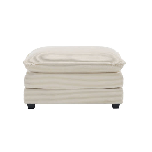 Beige Corduroy Modular Accent Chair with Memory Foam - 1st Choice Furniture Direct