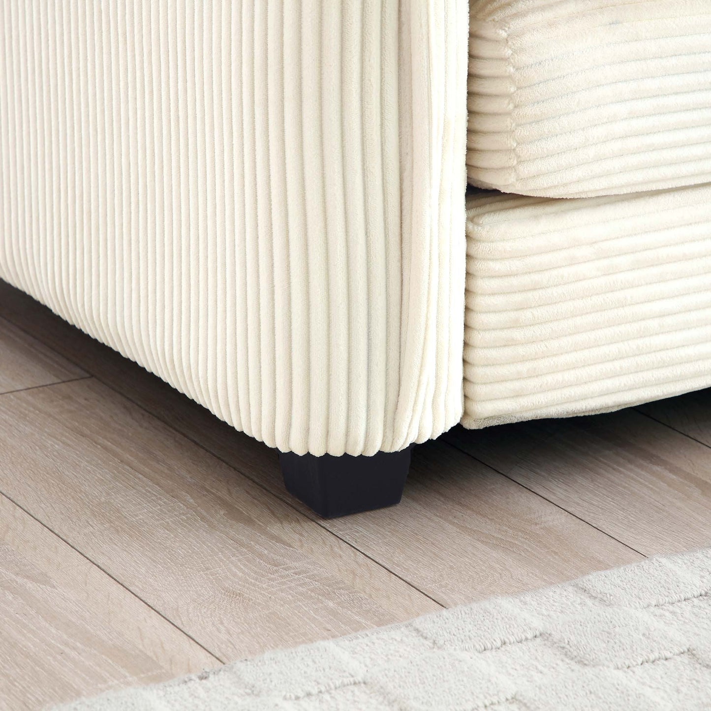 Beige Corduroy Modular Accent Chair with Memory Foam - 1st Choice Furniture Direct