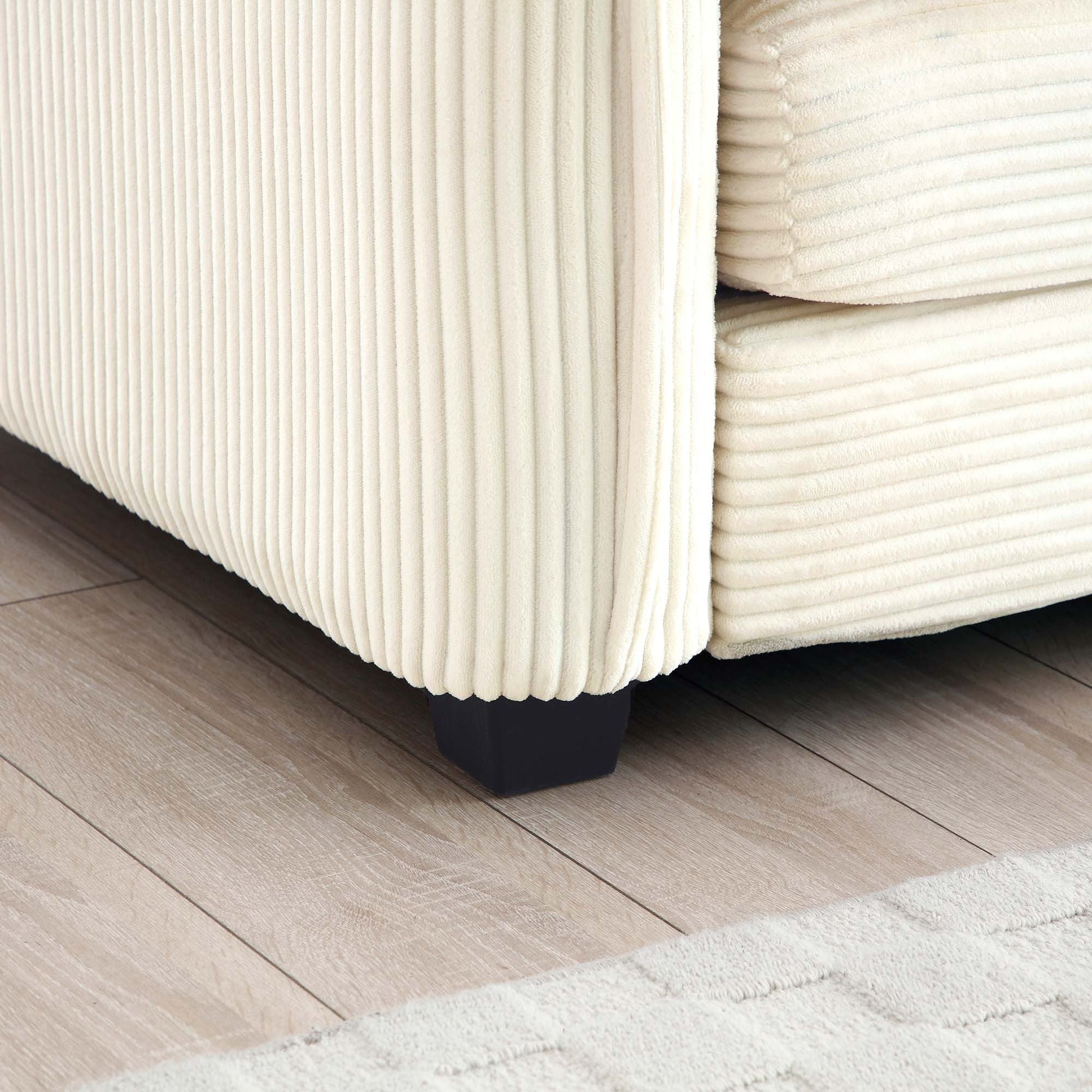 Beige Corduroy Modular Accent Chair with Memory Foam - 1st Choice Furniture Direct
