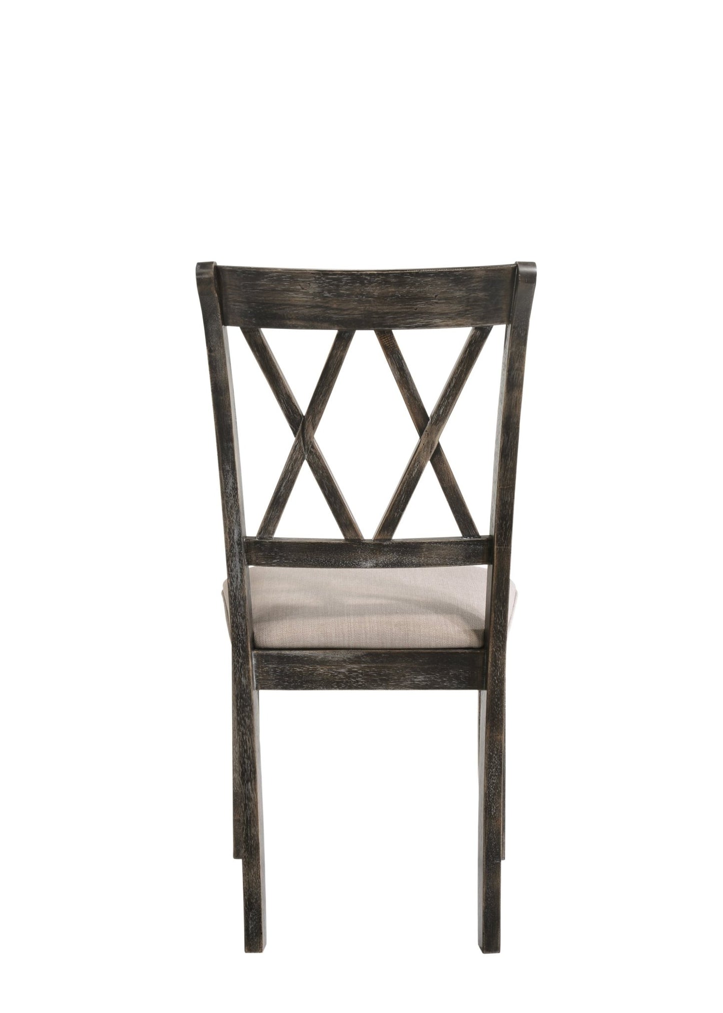 Beige & Gray Dining Chair with XX Wood Backrest - 1st Choice Furniture Direct