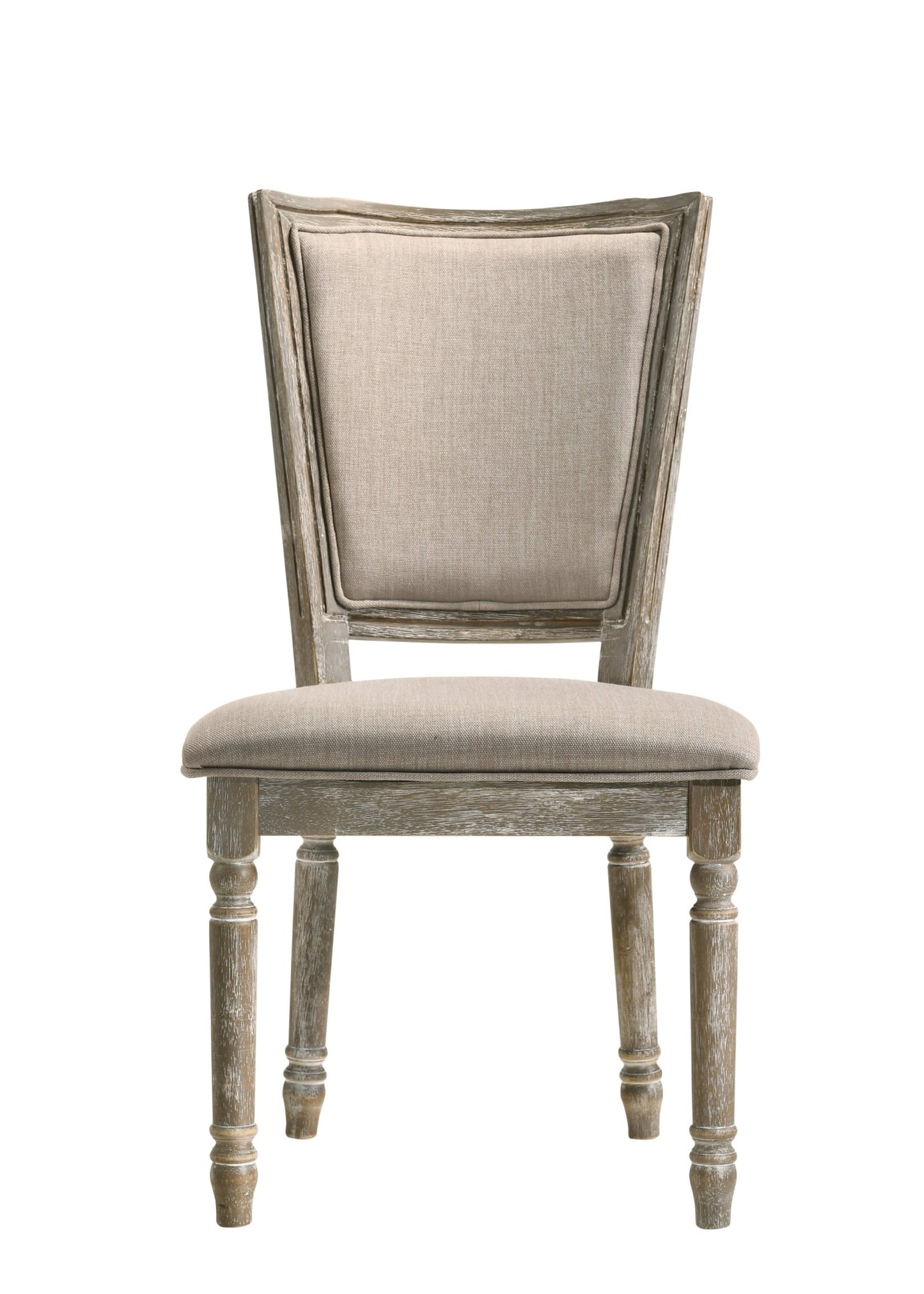 Beige & Gray Upholstered Dining Chair with High Back - 1st Choice Furniture Direct