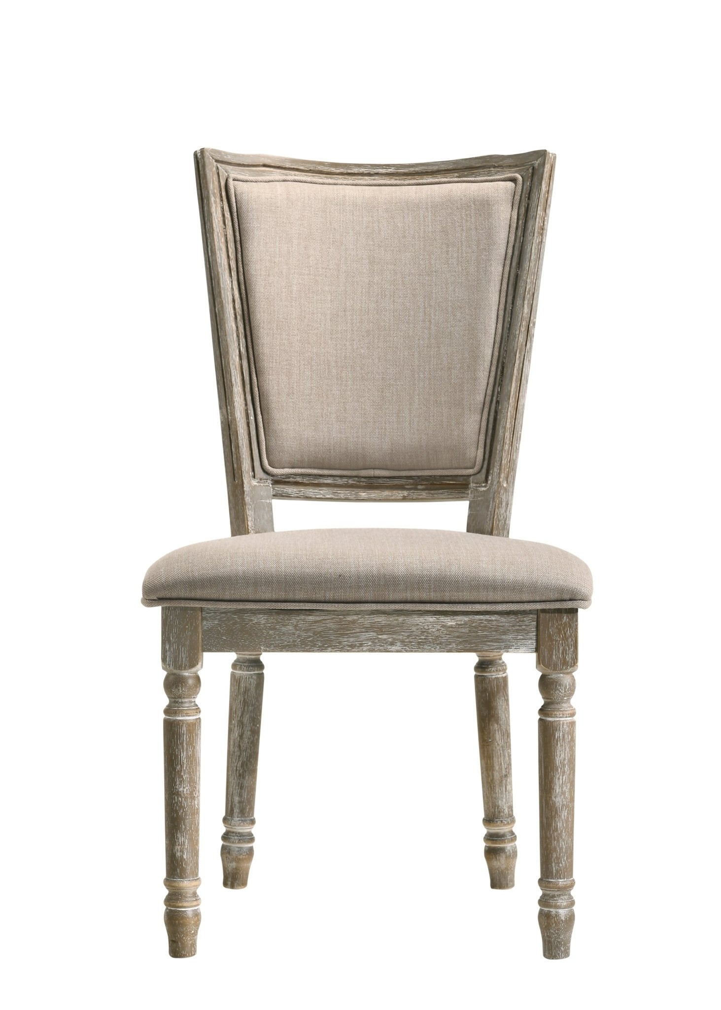 Beige & Gray Upholstered Dining Chair with High Back - 1st Choice Furniture Direct