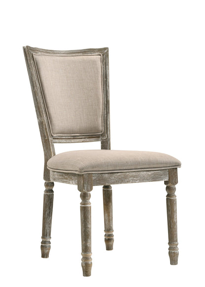Beige & Gray Upholstered Dining Chair with High Back - 1st Choice Furniture Direct