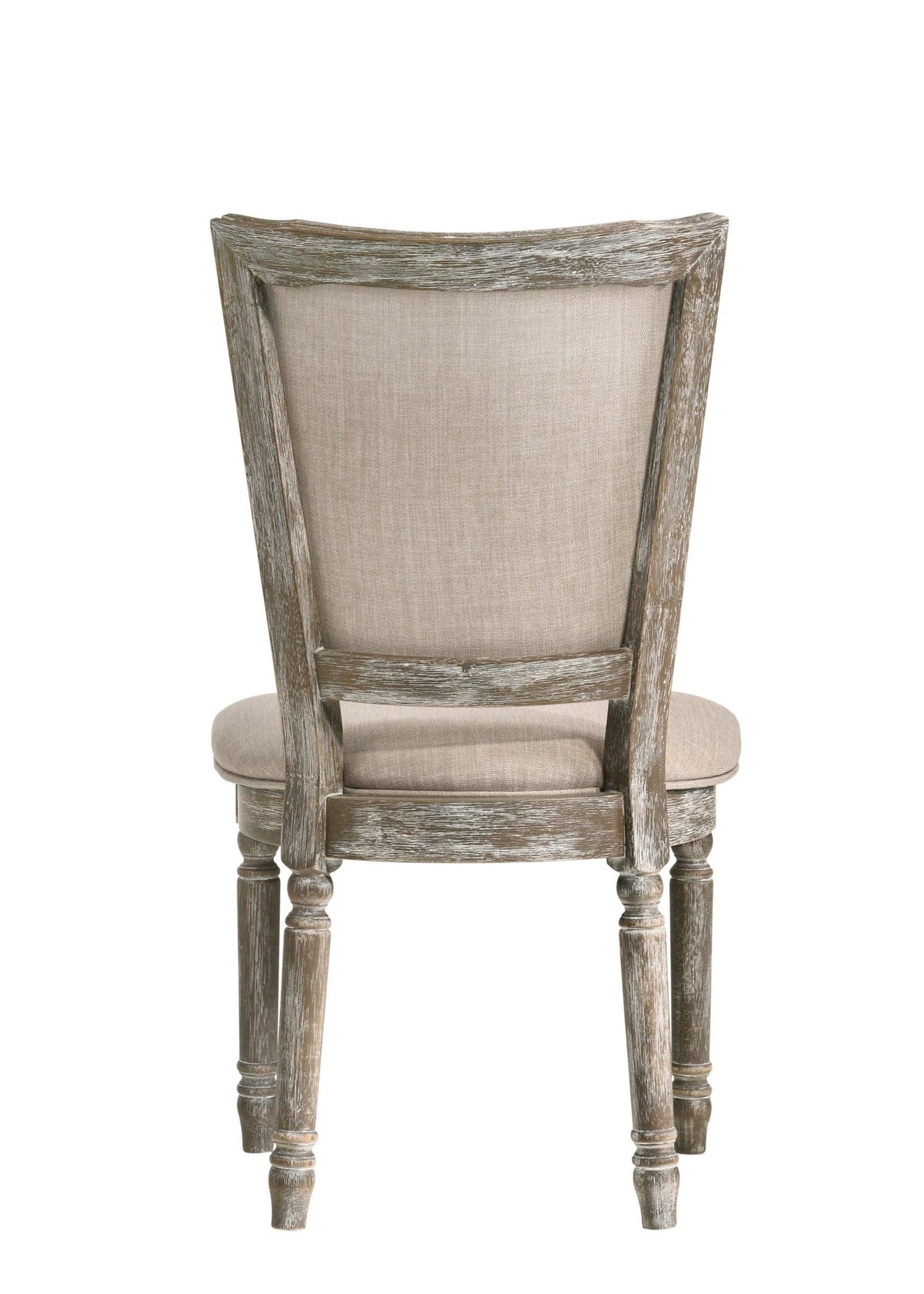 Beige & Gray Upholstered Dining Chair with High Back - 1st Choice Furniture Direct