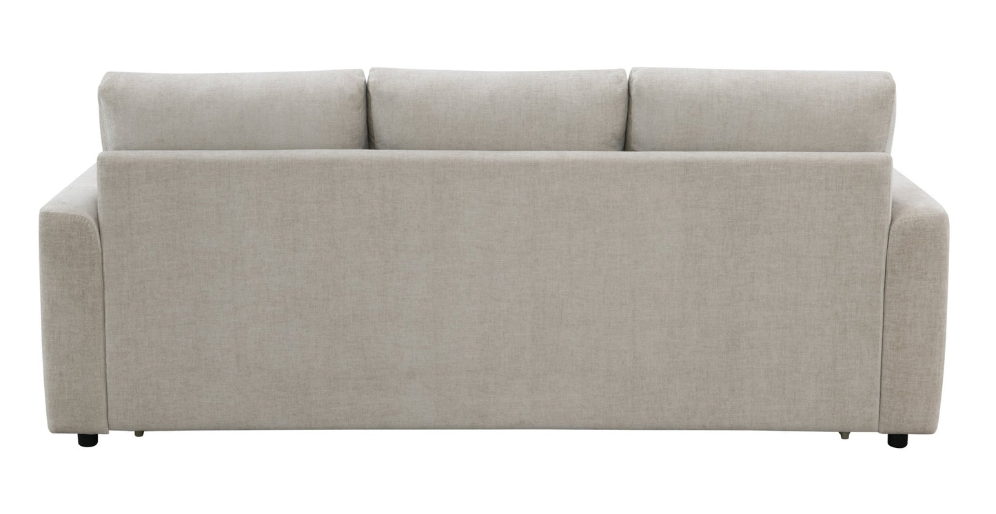 Beige Linen Pull-Out Sleeper Sofa - 1st Choice Furniture Direct