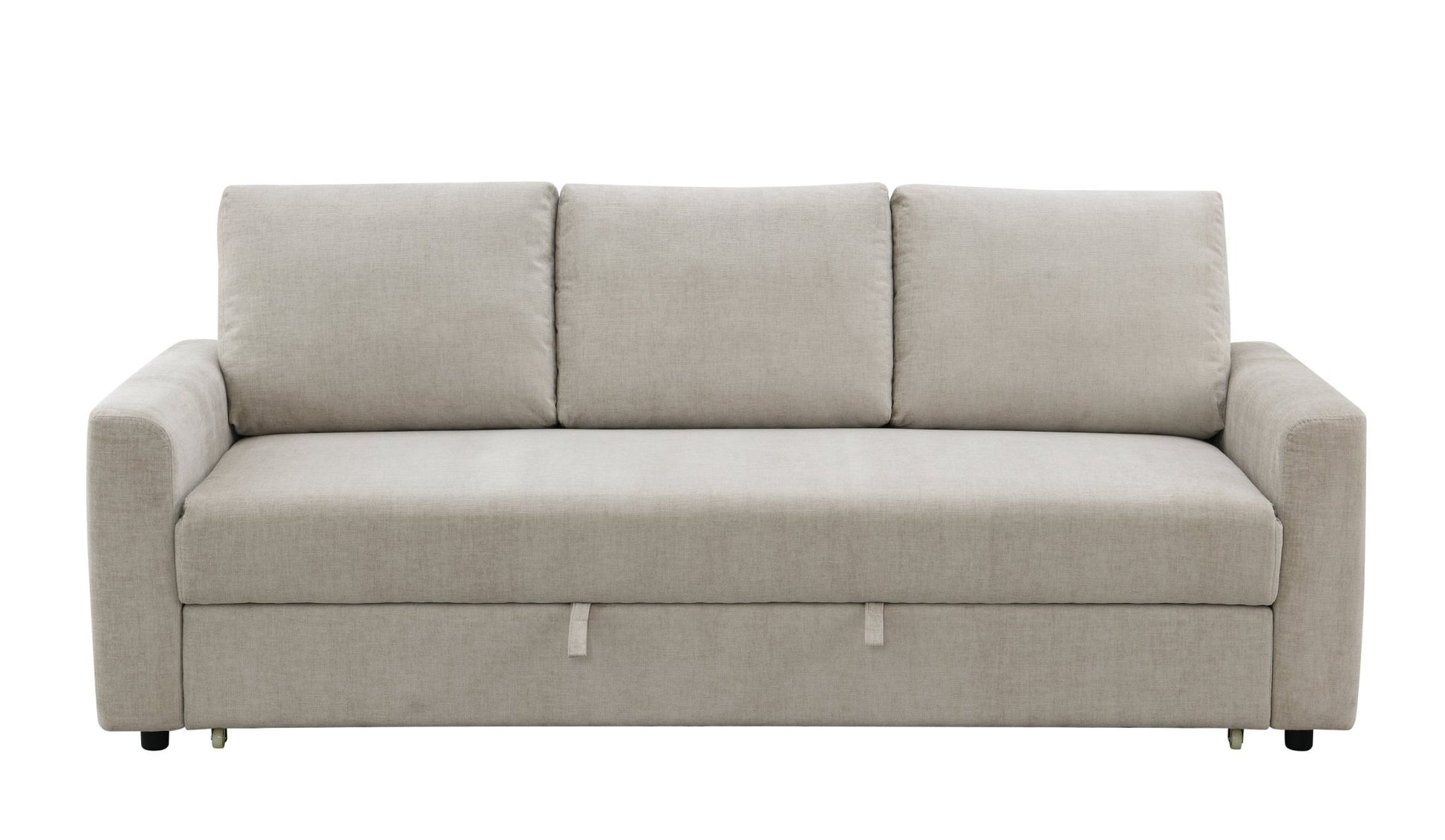 Beige Linen Pull-Out Sleeper Sofa - 1st Choice Furniture Direct