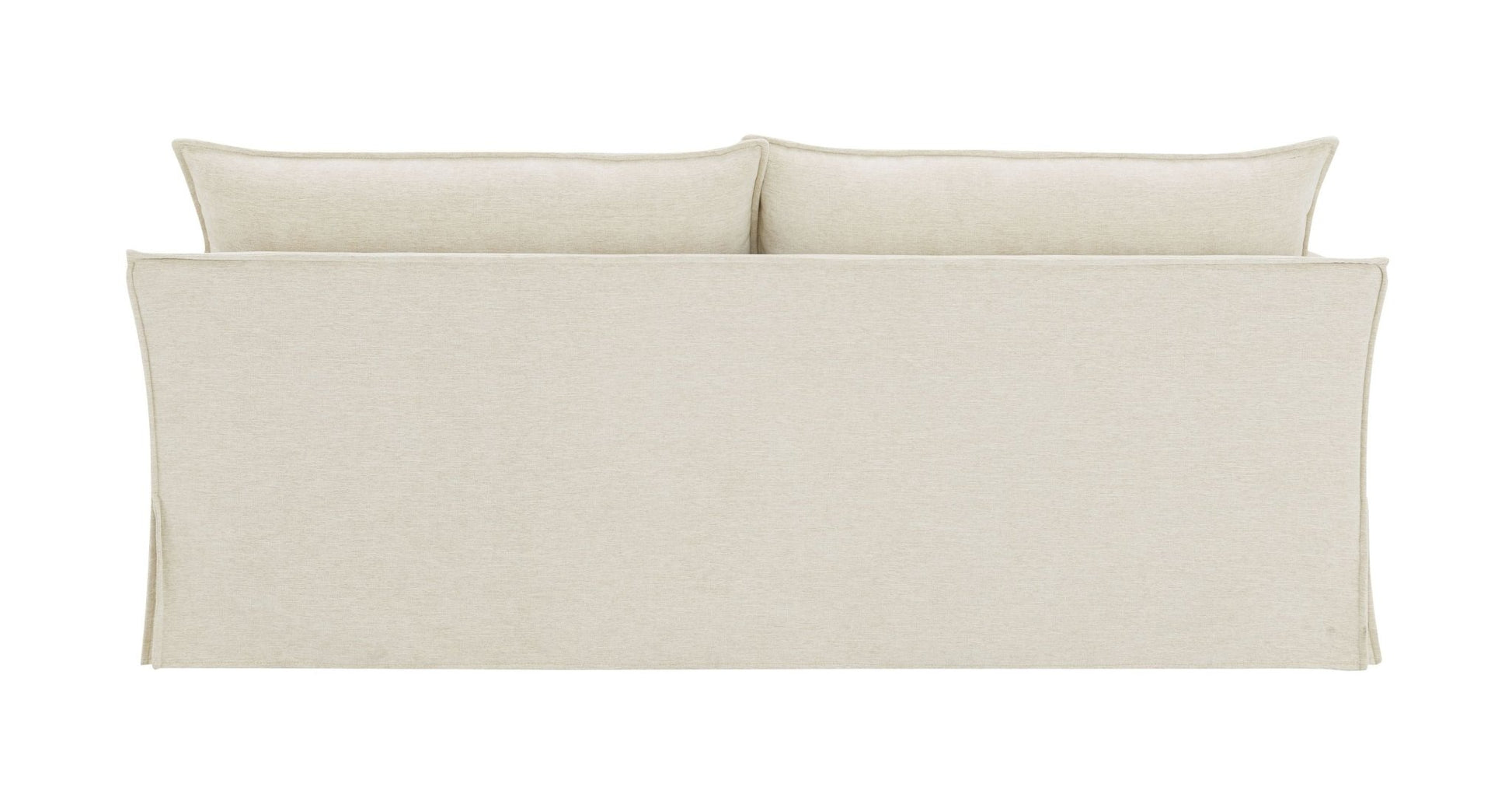 Beige Linen Sofa with Slipcover & Accent Pillows - 1st Choice Furniture Direct