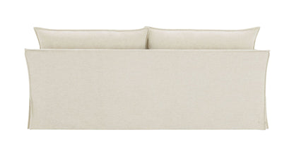 Beige Linen Sofa with Slipcover & Accent Pillows - 1st Choice Furniture Direct