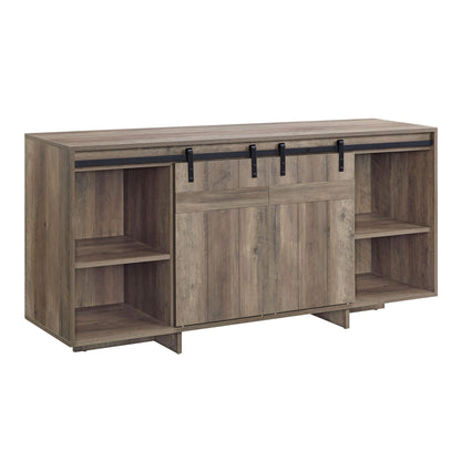 Bellarosa Gray Washed Finish Farmhouse Style TV Stand - 1st Choice Furniture Direct