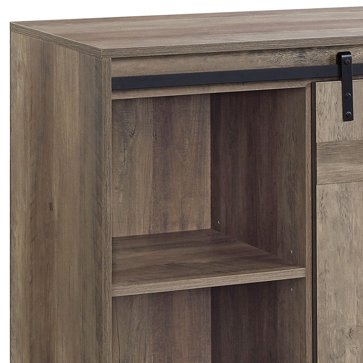 Bellarosa Gray Washed Finish Farmhouse Style TV Stand - 1st Choice Furniture Direct