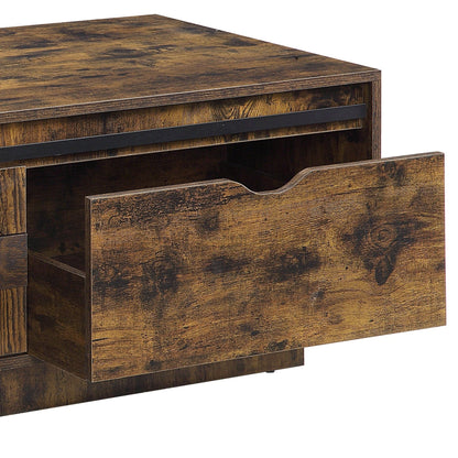 Bellarosa Rustic Oak Finish Coffee Table - 1st Choice Furniture Direct