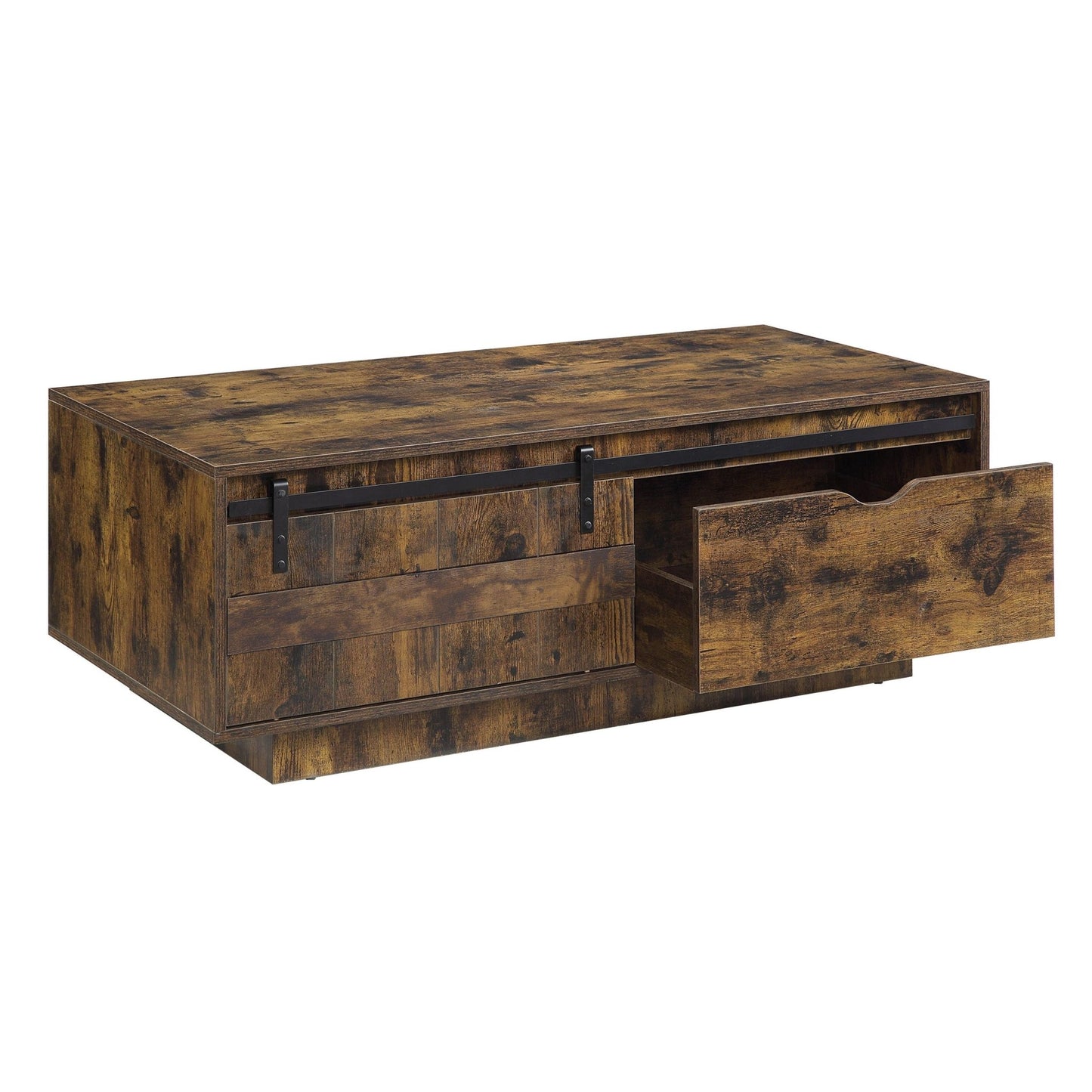 Bellarosa Rustic Oak Finish Coffee Table - 1st Choice Furniture Direct