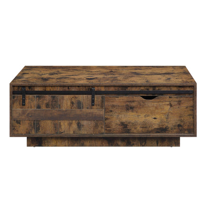 Bellarosa Rustic Oak Finish Coffee Table - 1st Choice Furniture Direct