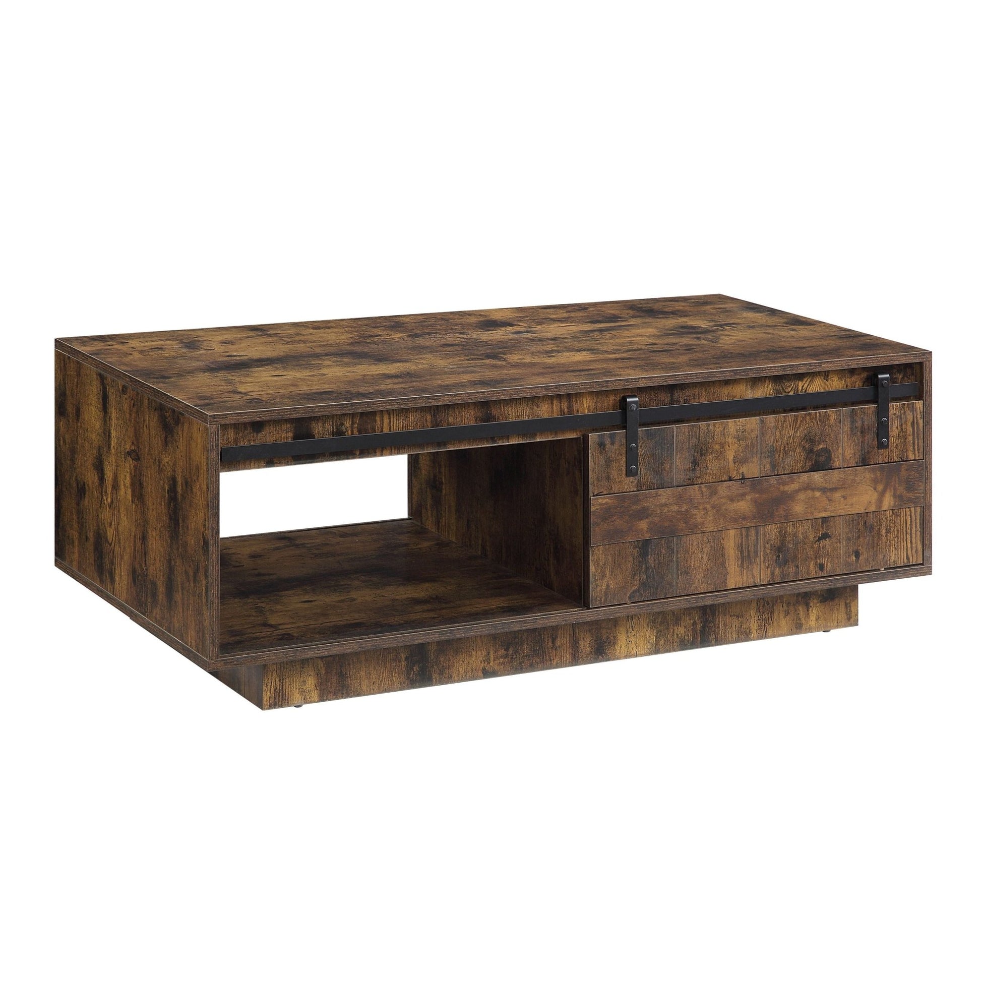 Bellarosa Rustic Oak Finish Coffee Table - 1st Choice Furniture Direct